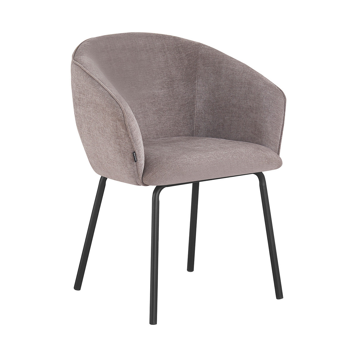 Silla Miami gris fondo blanco vista en perspectiva frontal