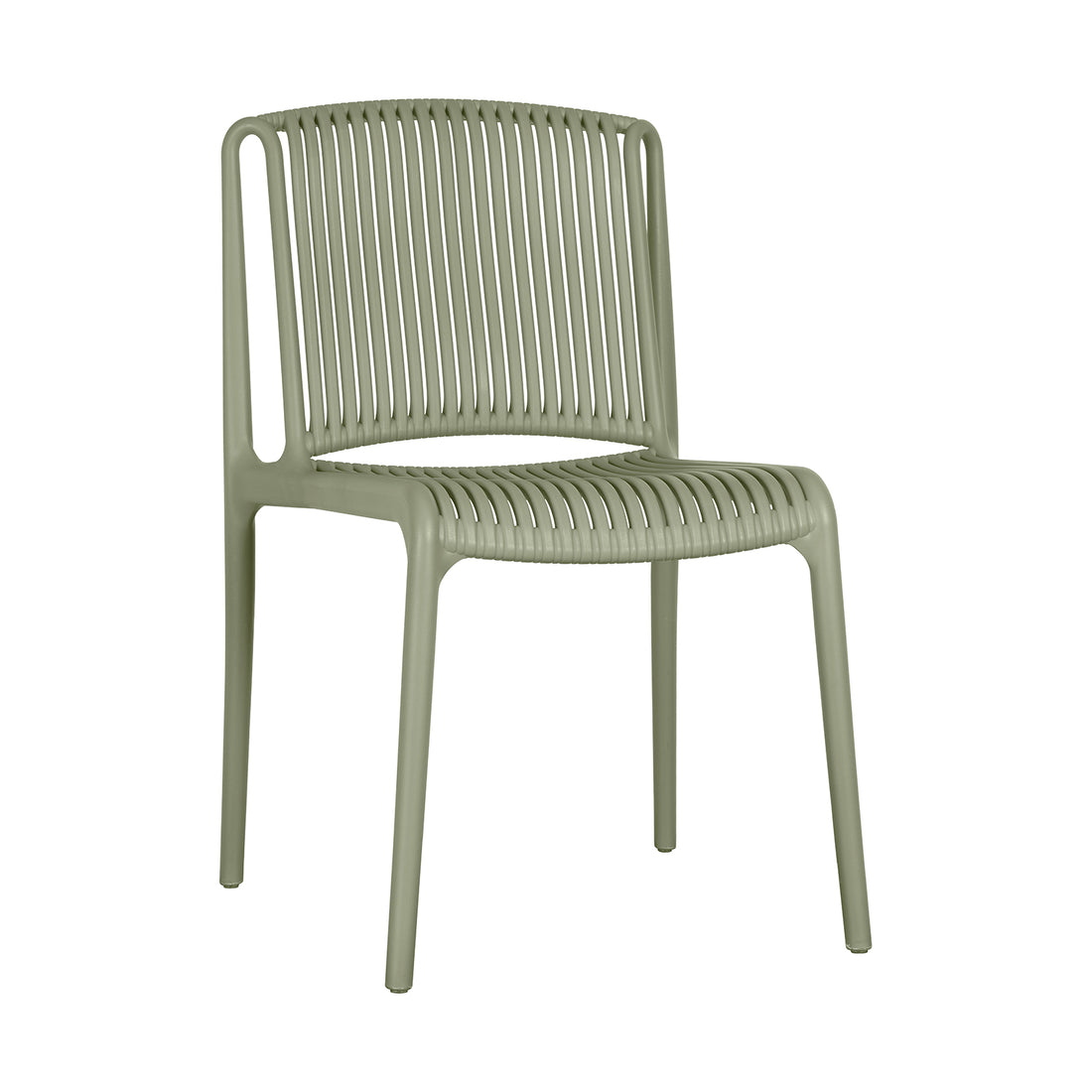 Silla Ext Creta Olivo Vista en Perspectiva