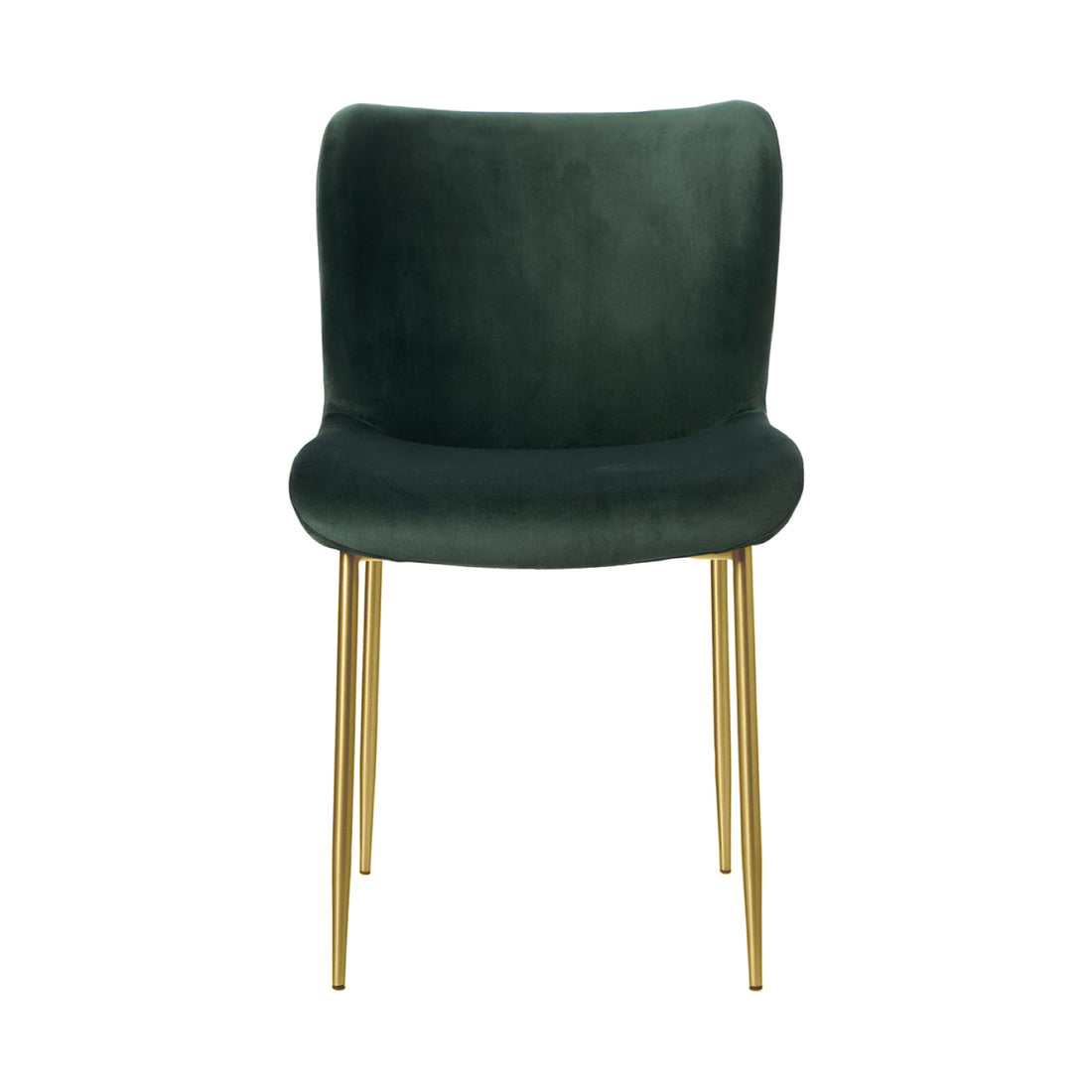 Silla Parana Velvet Verde Vista Frontal