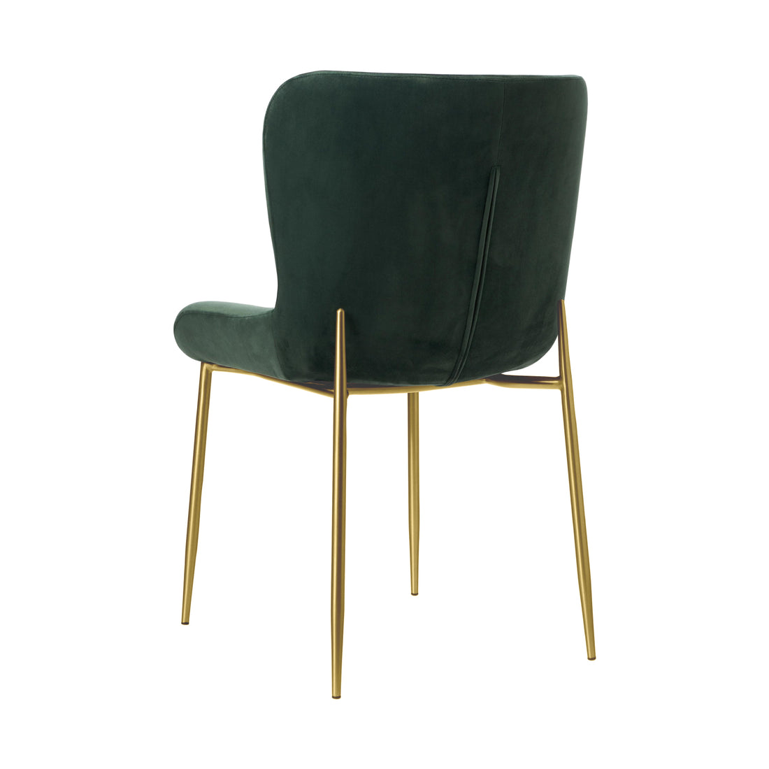 Silla Parana Velvet Verde Vista en Perspectiva
