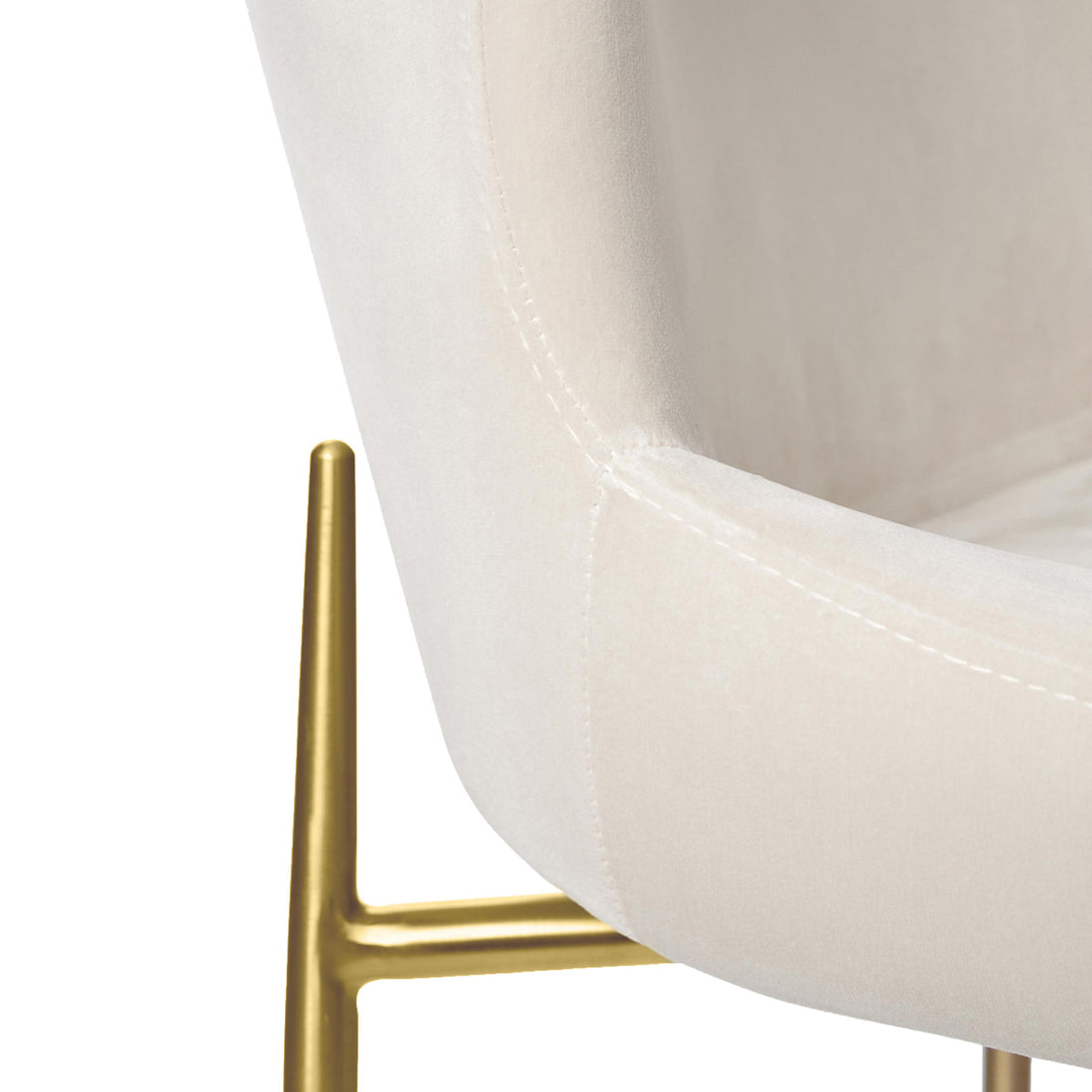 Silla Parana Velvet Crema Vista de Detalle