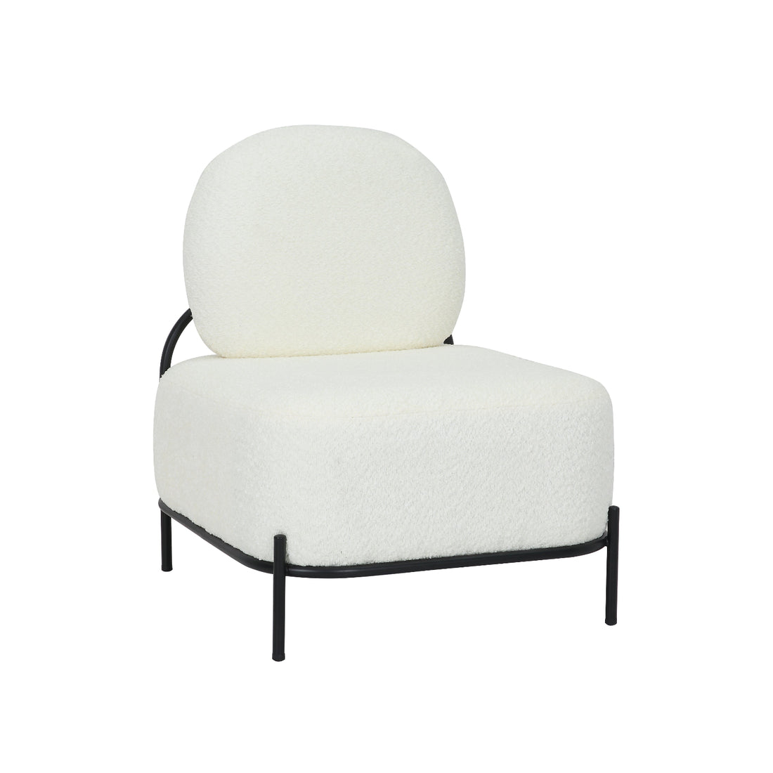 Sillón Individual Chicago Blanco Vista en Perspectiva