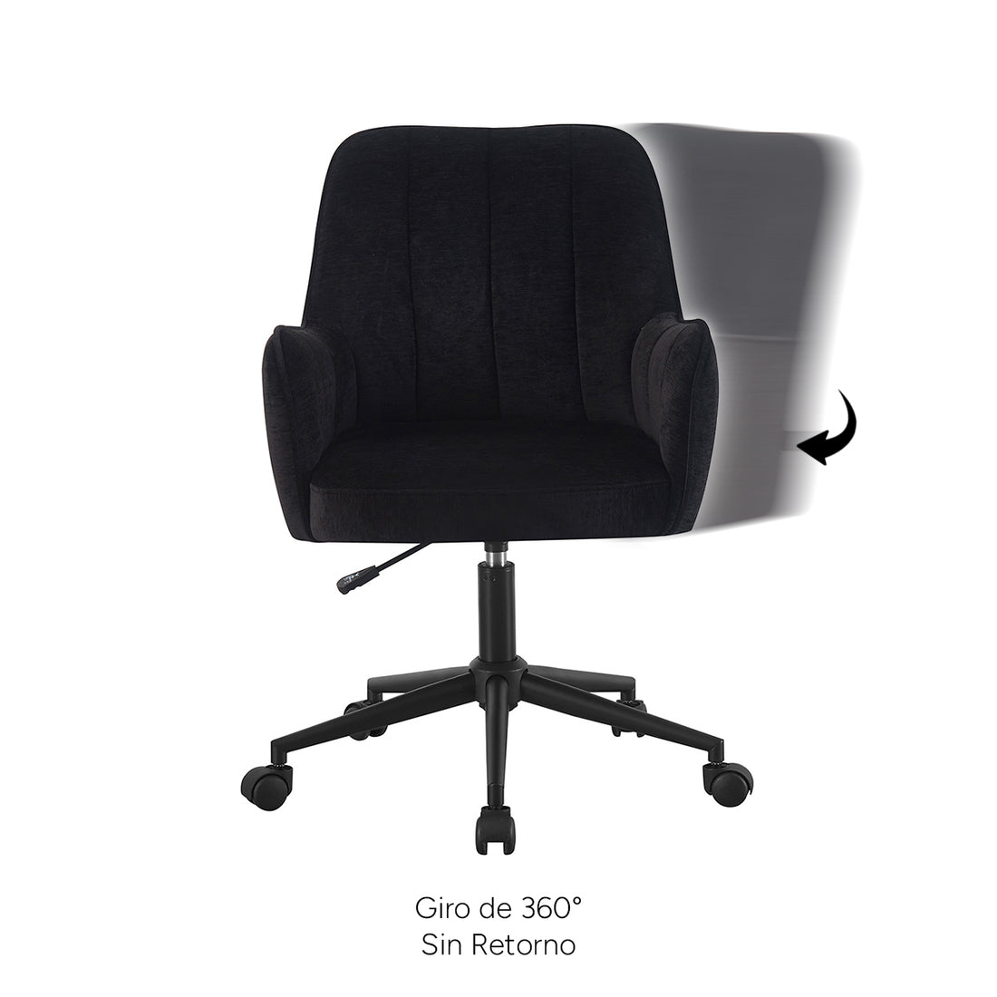 Silla de Oficina Amsterdam, mecanismo de giro 360° sin retorno