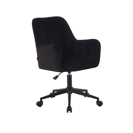 Silla de Oficina Amsterdam Negro Vista en Perspectiva