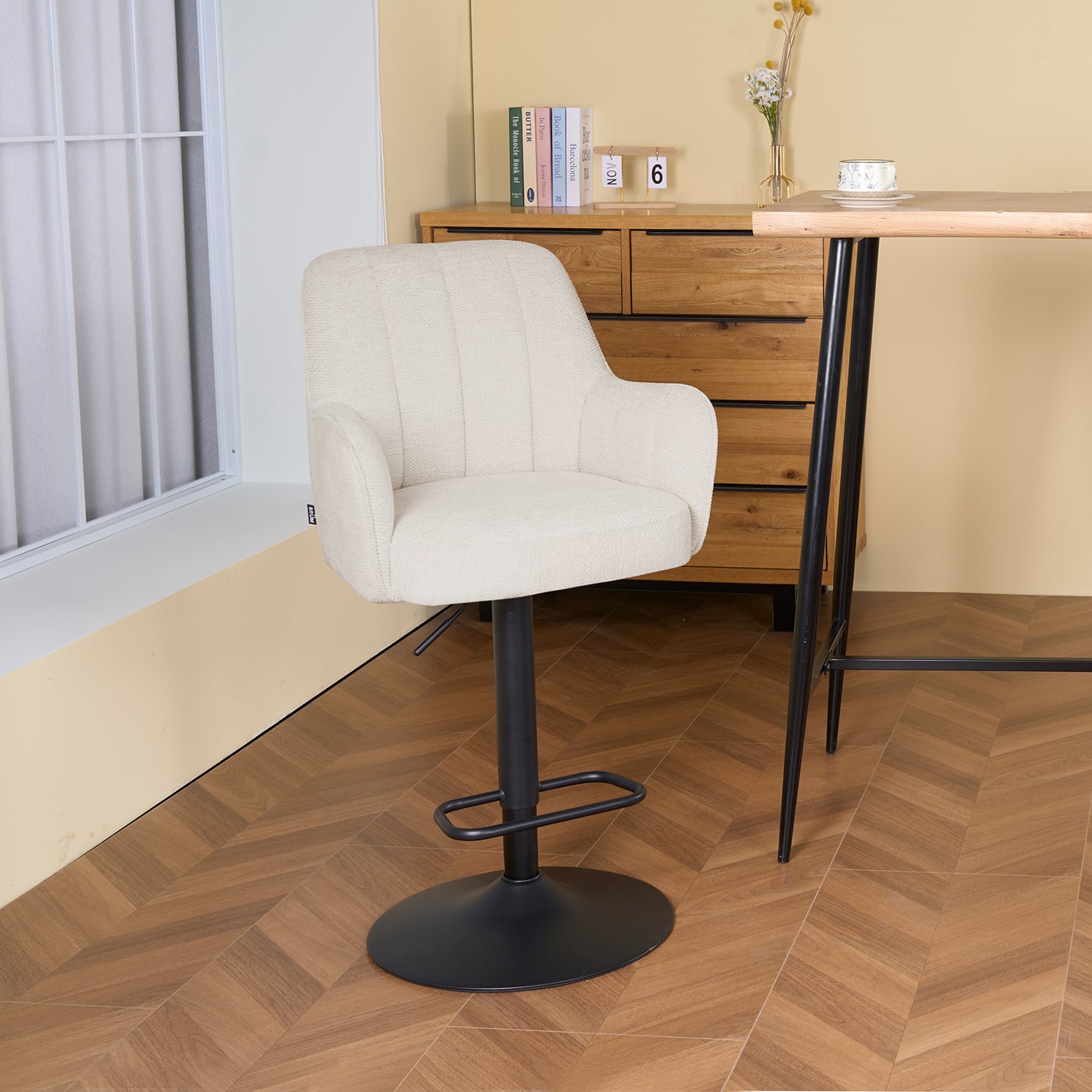 Banco Amsterdam Crema En Desayunador 