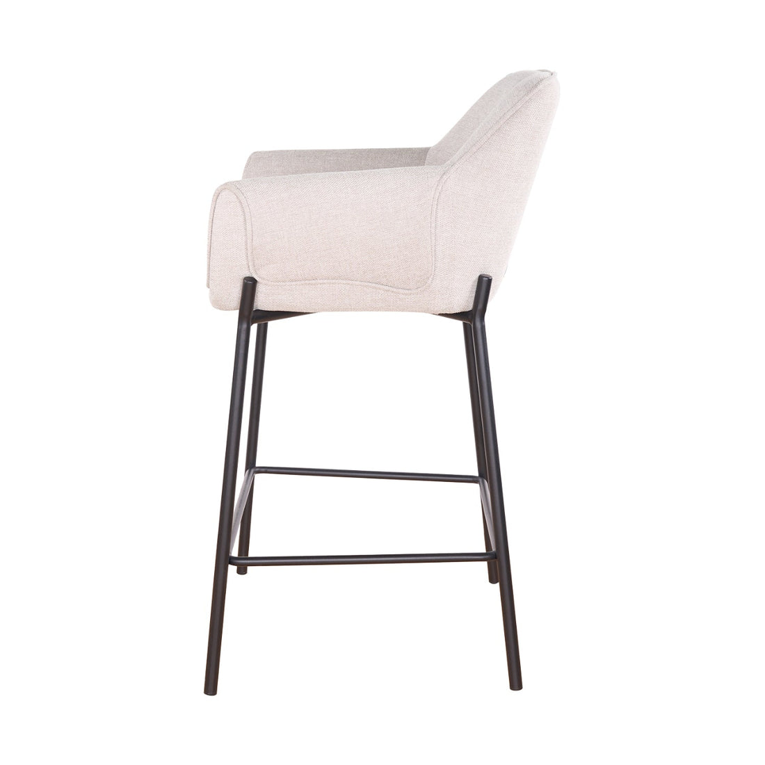 Banco Toronto Pata Negra Beige Vista Lateral