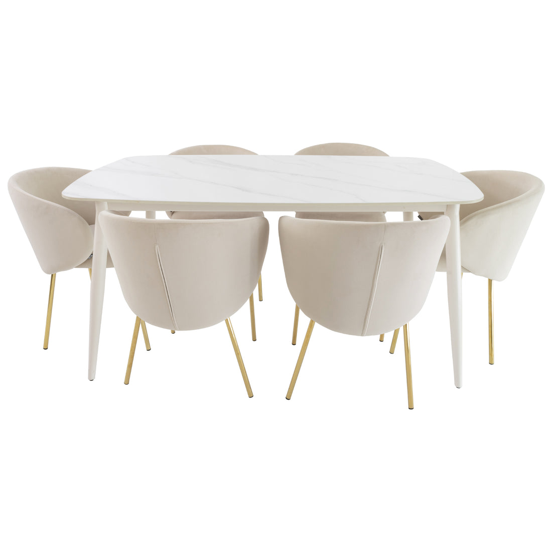 Mesa de comedor Bangkok Blanca 160cm Vista de producto 4