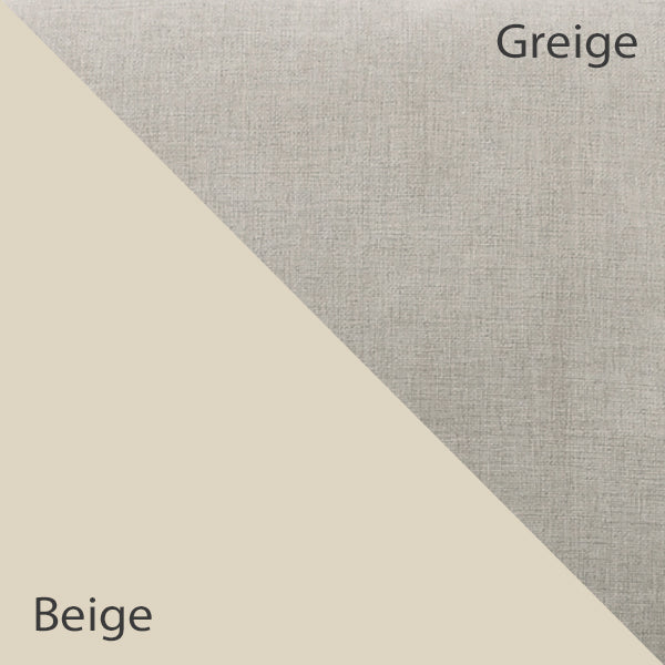 Color Beige con cojín Greige, muestra de tela
