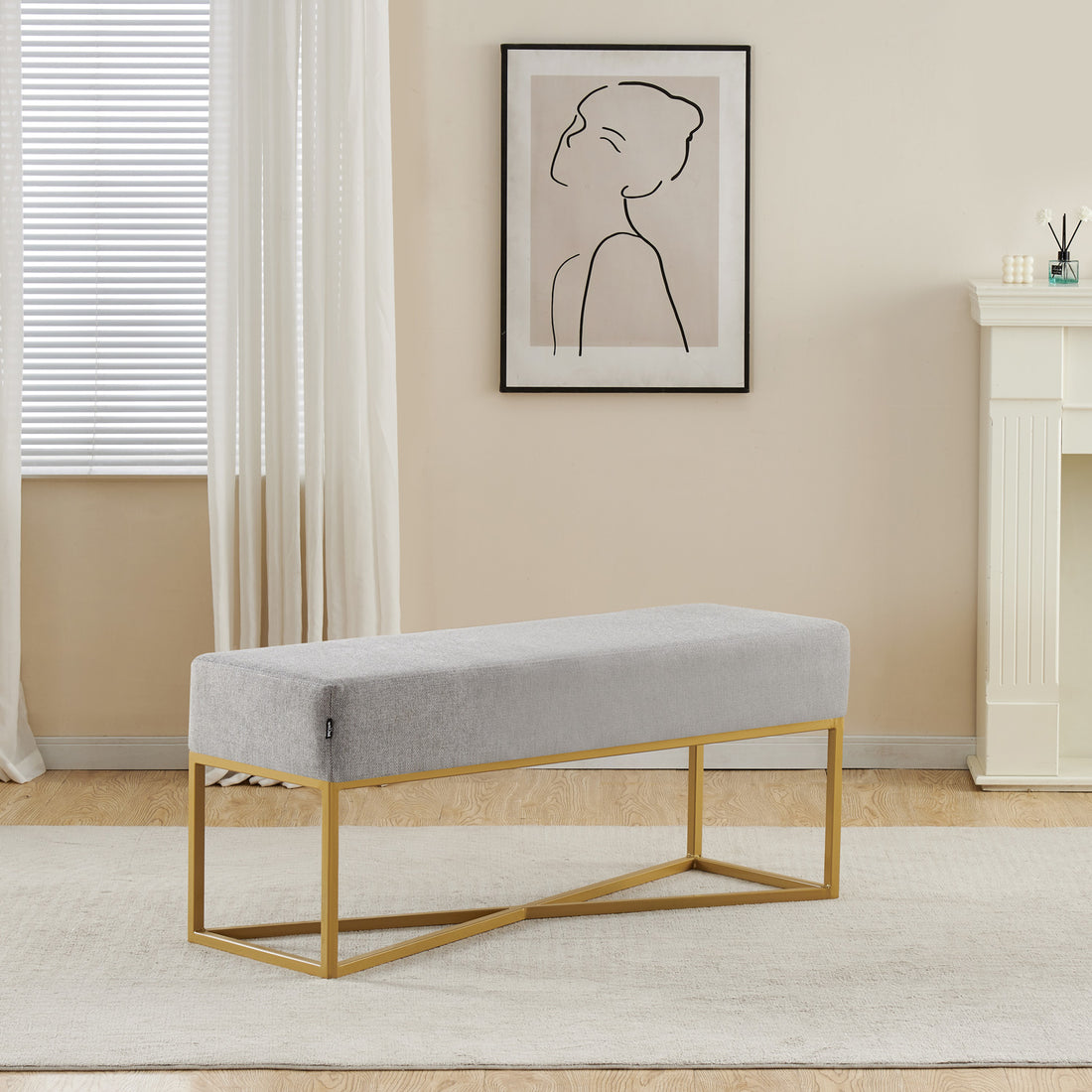 Banca Annecy 110cm Gris Vista de producto 4