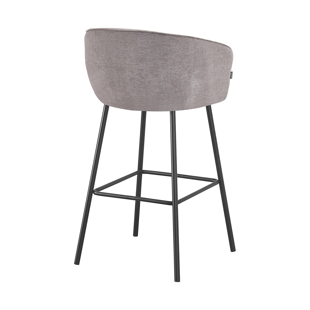 Banco Alto Miami Gris Vista en Perspectiva Trasera