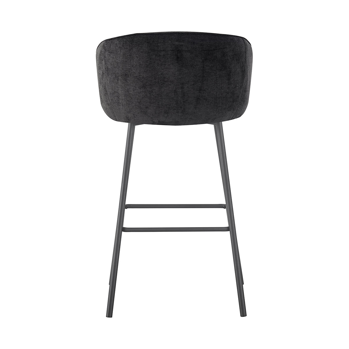 Banco Alto Miami Negro Vista Trasera