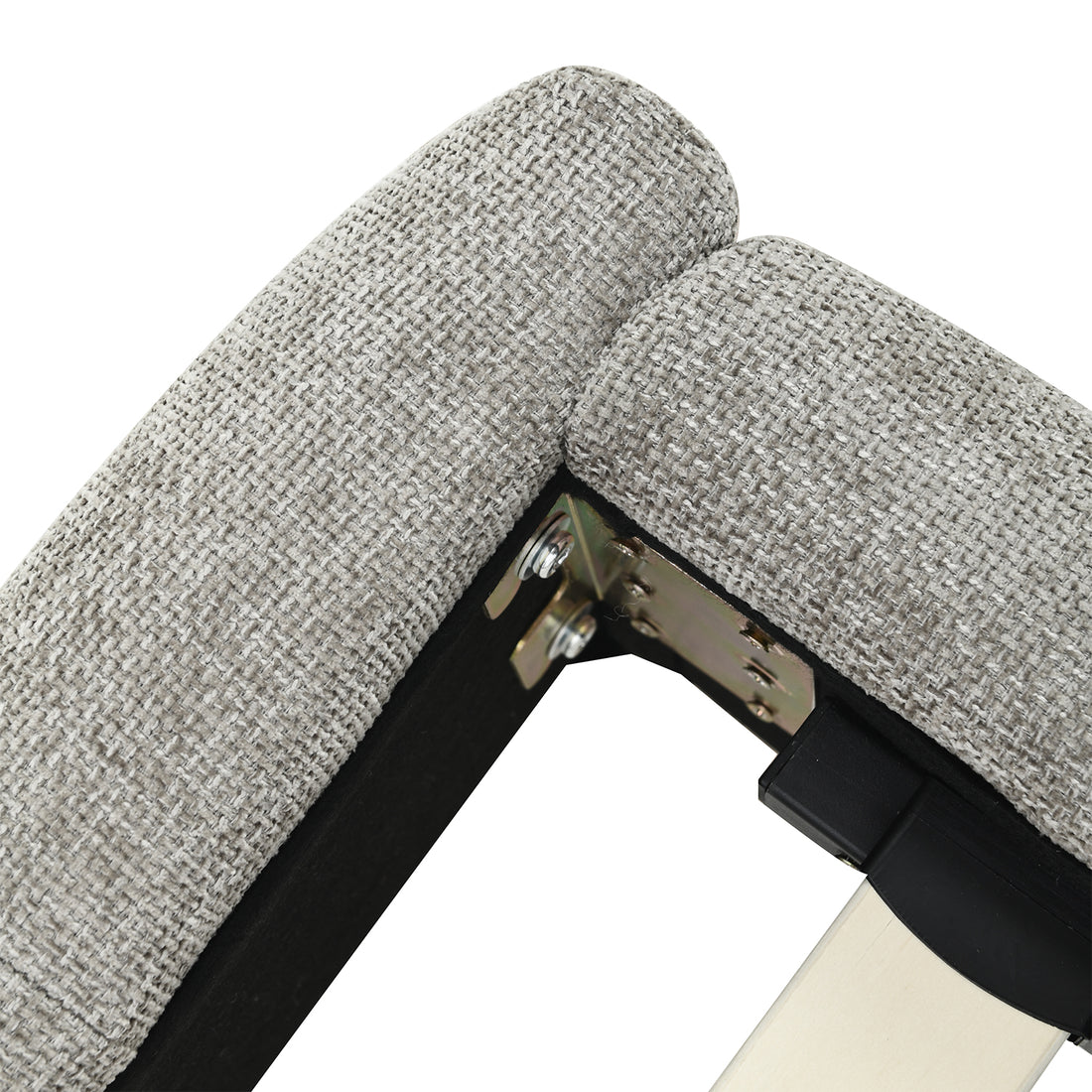 Cama Toledo Queen Gris Vista de Detalle de Tornillos