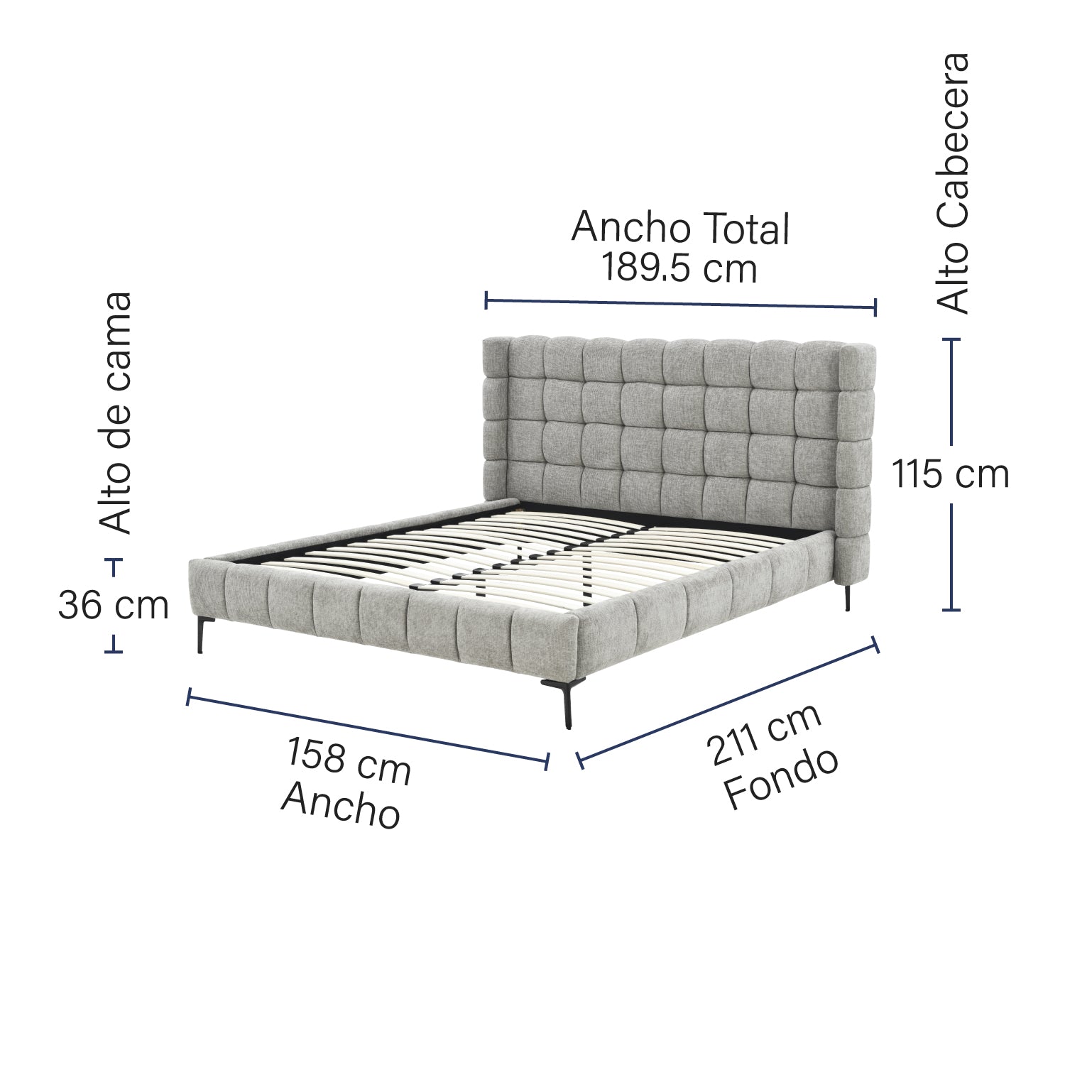 CAMA TOLEDO MEDIDAS