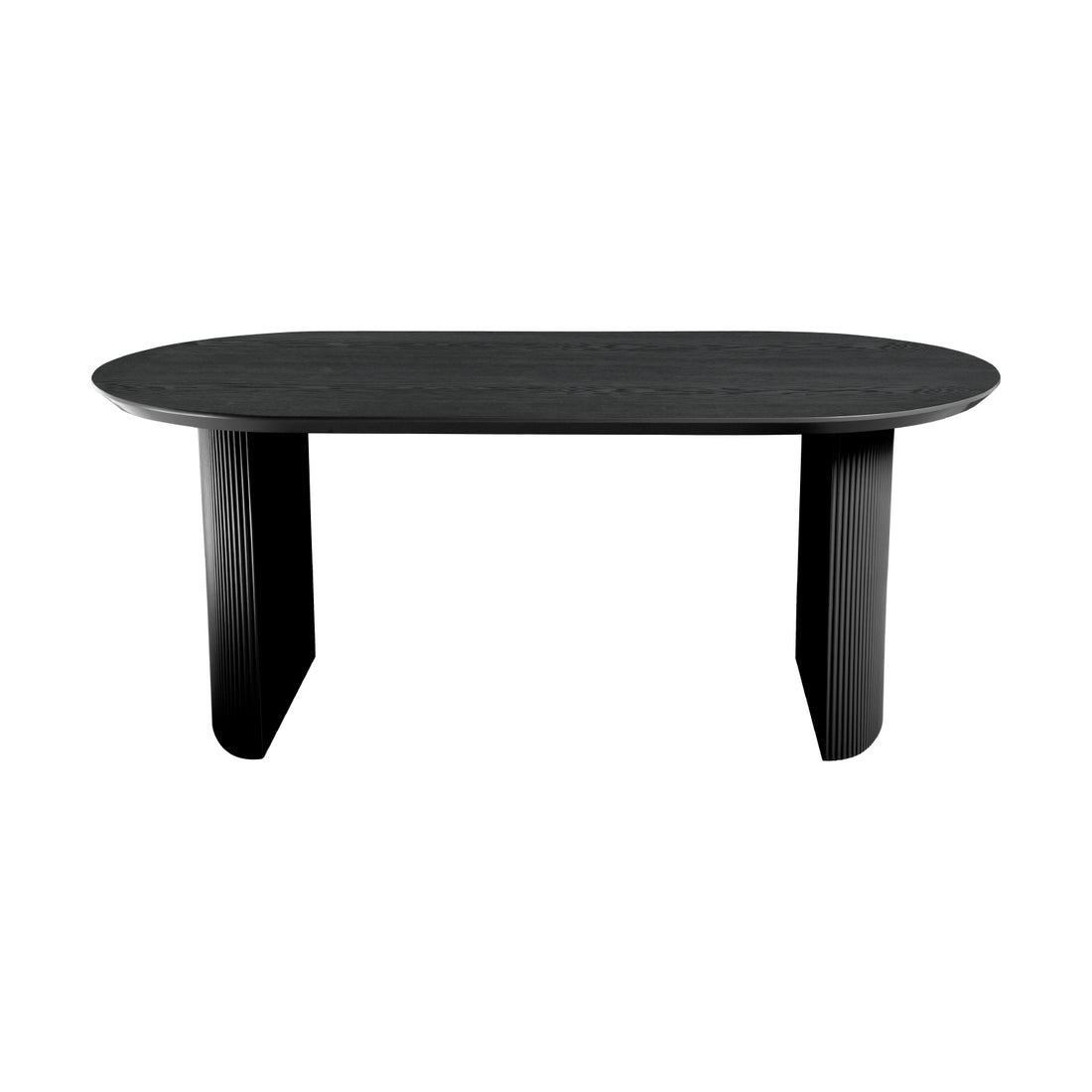 Mesa de Comedor Chipre Negra Vista en Perspectiva
