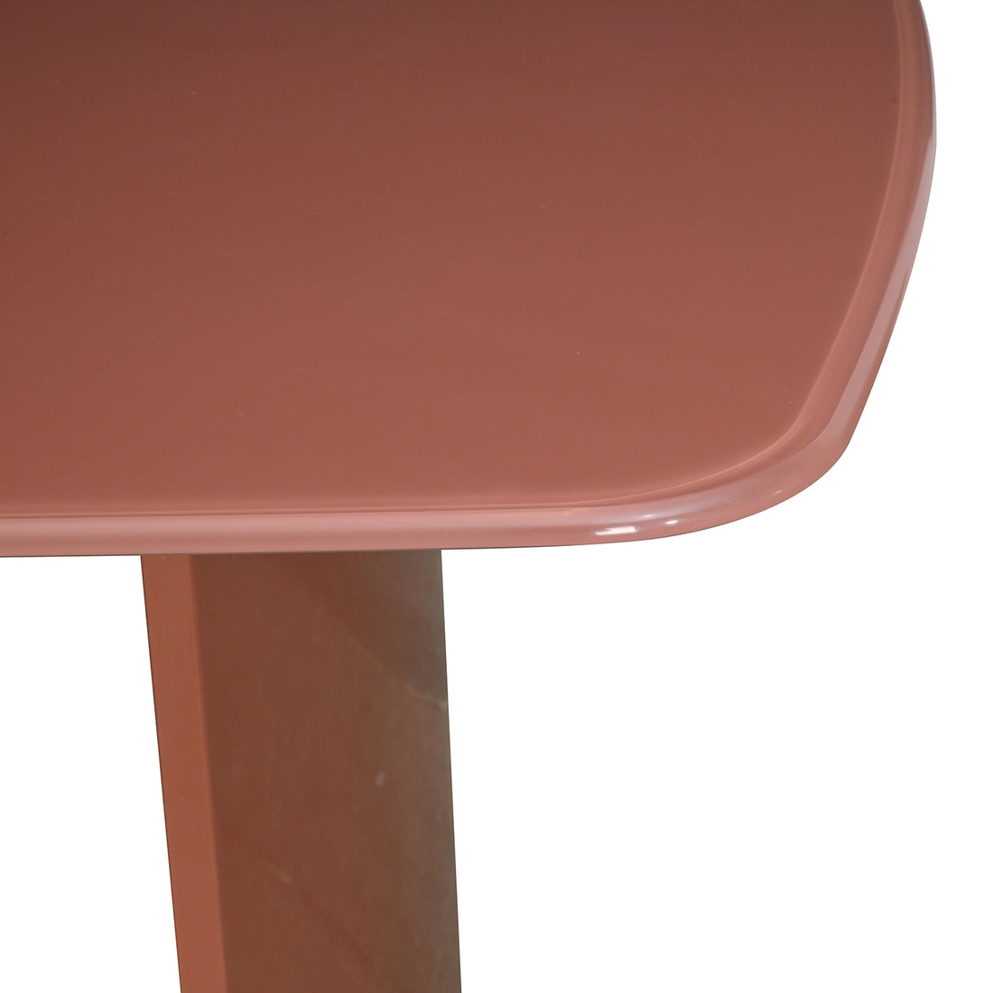 Mesa de Comedor Cali Rosa Vista en detalle de la cubierta con fondo blanco