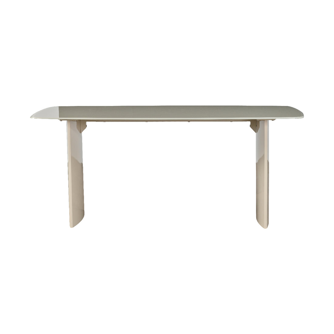 Mesa de Comedor Cali Beige Vista lateral en fondo blanco