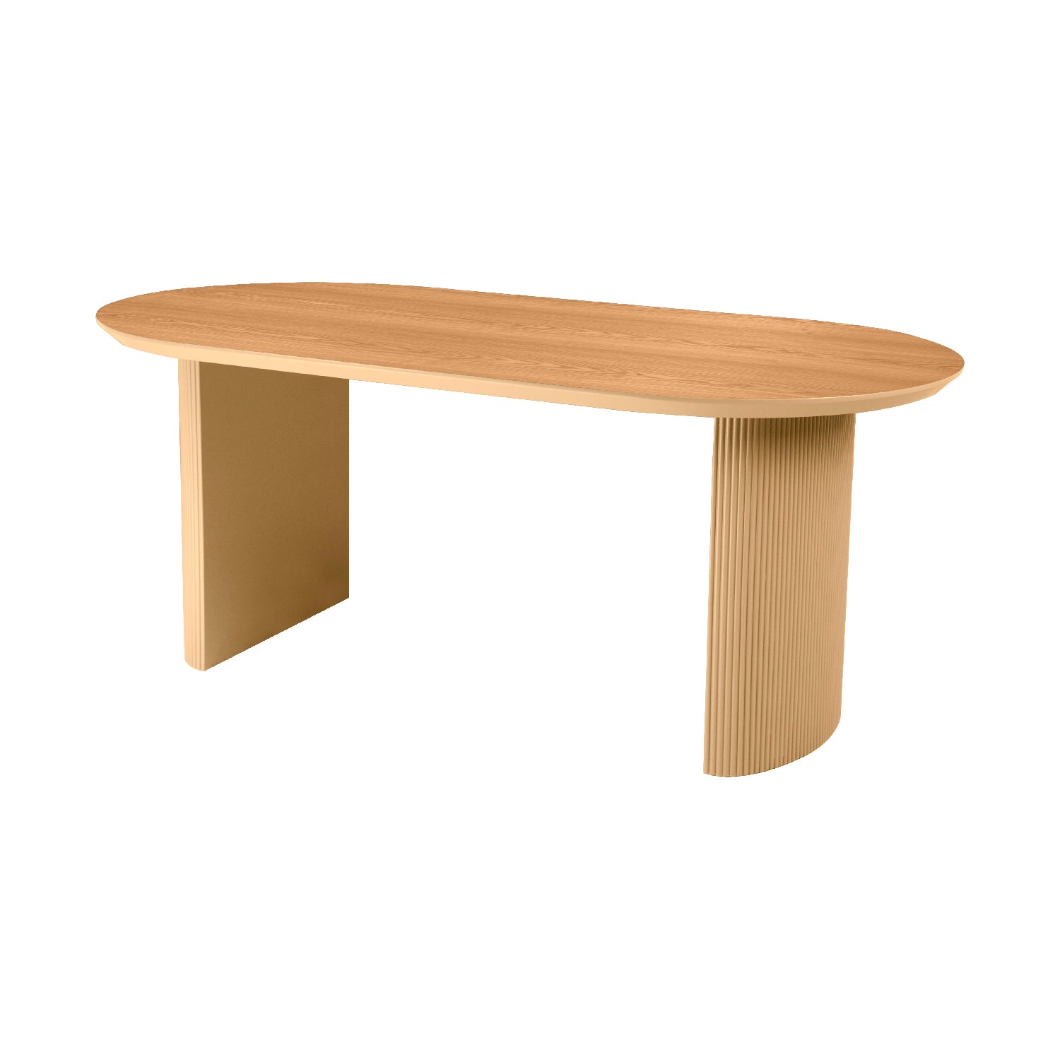 Mesa de Comedor Chipre Natural 180cm  Vista en Perspectiva