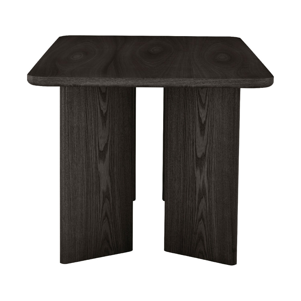 Mesa de Comedor Oslo  Negra Vista Lateral