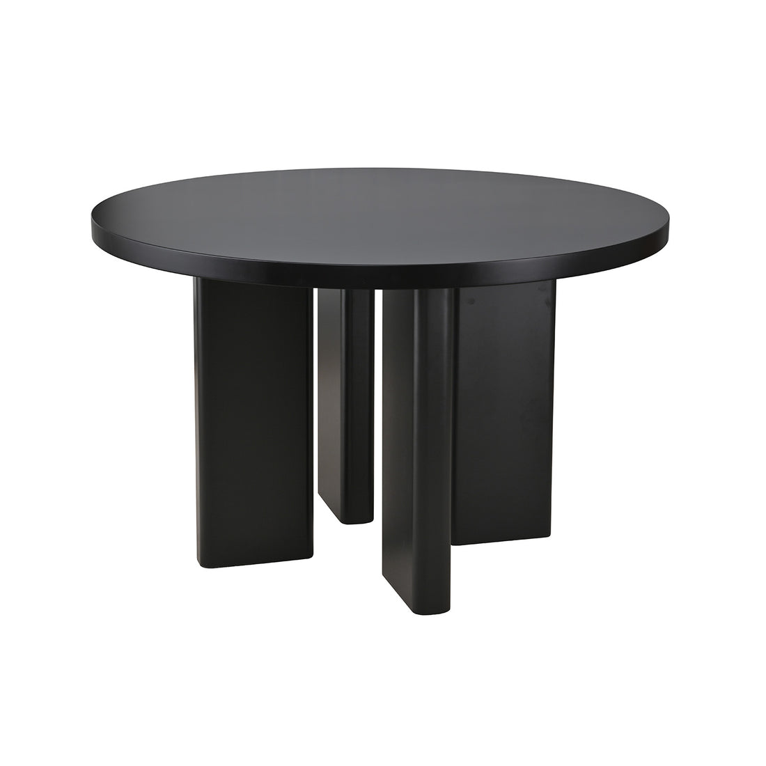 Mesa de Comedor Caba Negro Vista Lateral