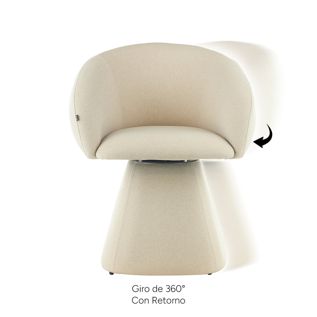 Silla Doha, mecanismo de giro 360° sin retorno