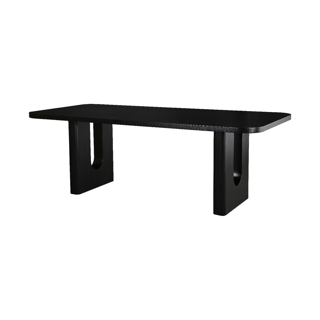 Mesa de comedor Agra Negra Vista en Perspectiva