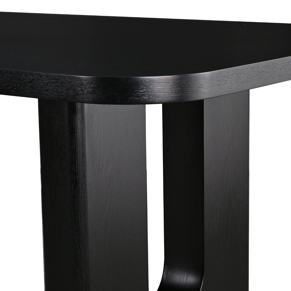 Mesa de comedor Agra Negra Vista a  Detalle Esquina