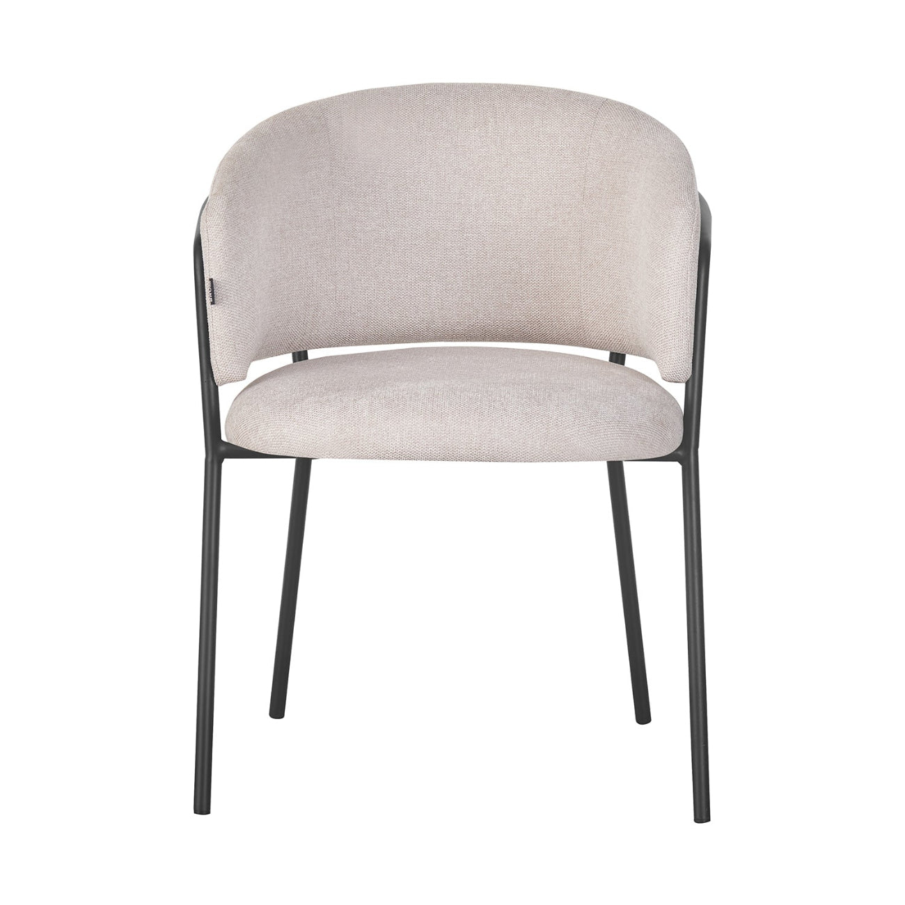 Silla Escocia Beige  Pata Negra Vista Frontal