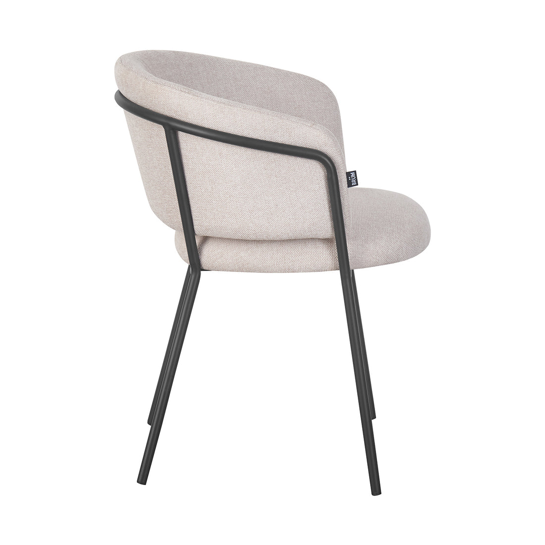 Silla Escocia Beige  Pata Negra Vista Lateral