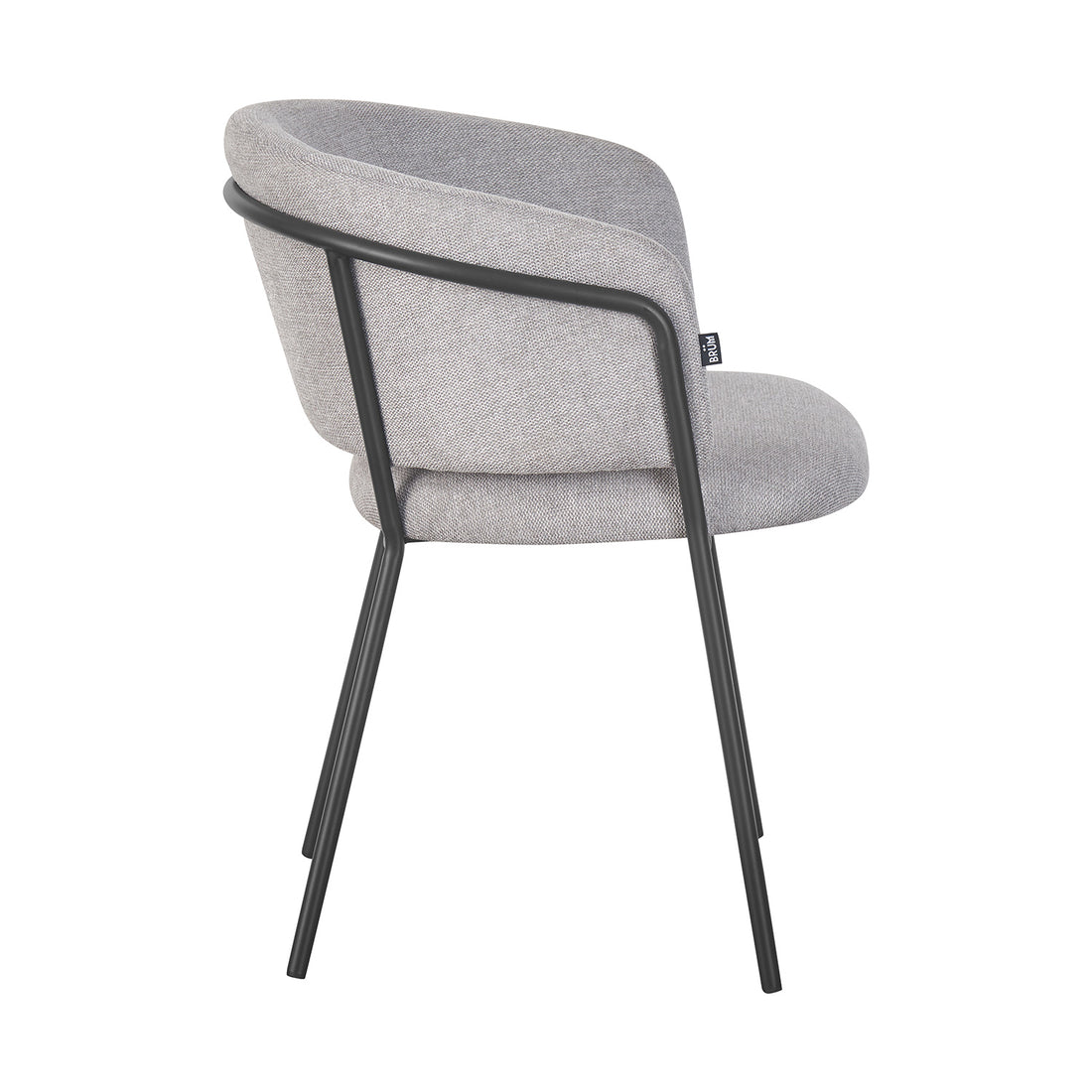 Silla Escocia Gris Pata Negra Vista Lateral