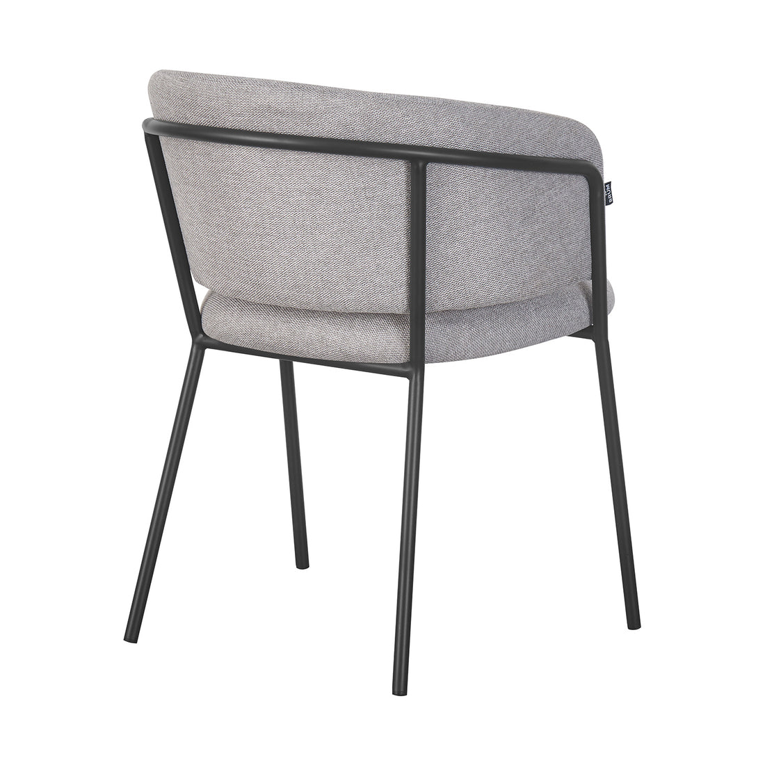 Silla Escocia Gris Pata Negra Vista en Perspectiva Trasera
