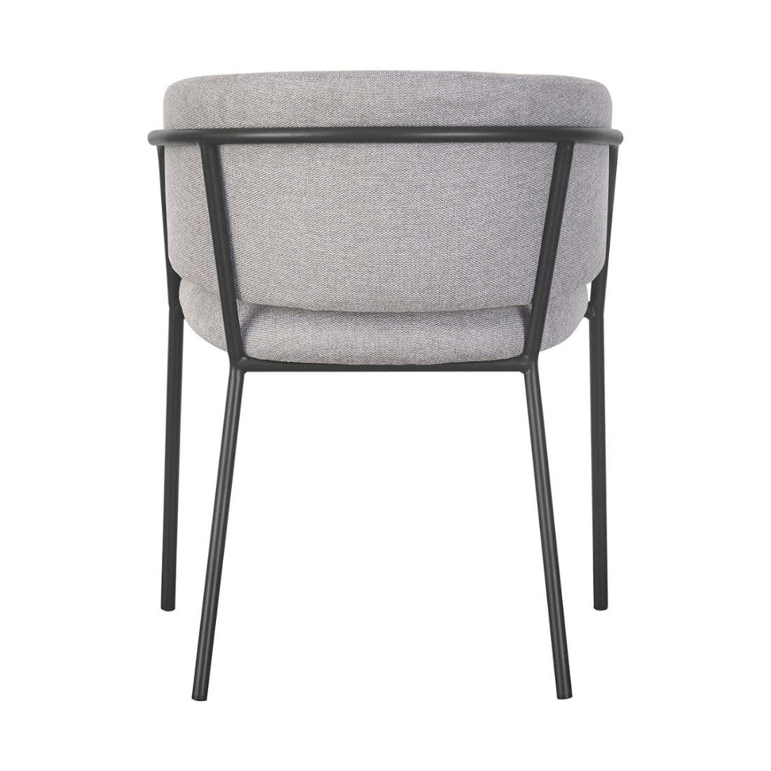 Silla Escocia Gris Pata Negra Vista Trasera