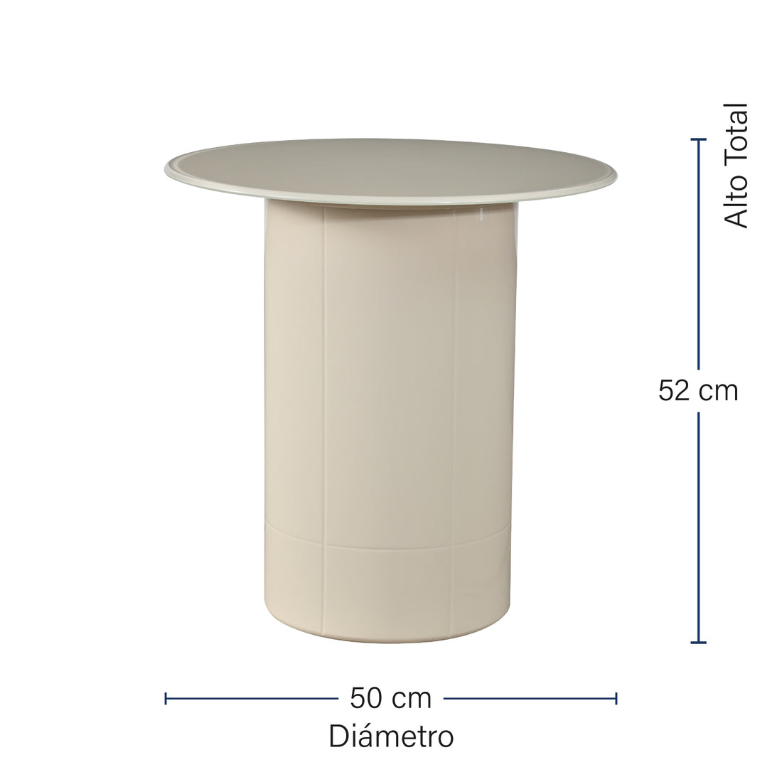 Mesa Lateral Florencia Beige Medidas