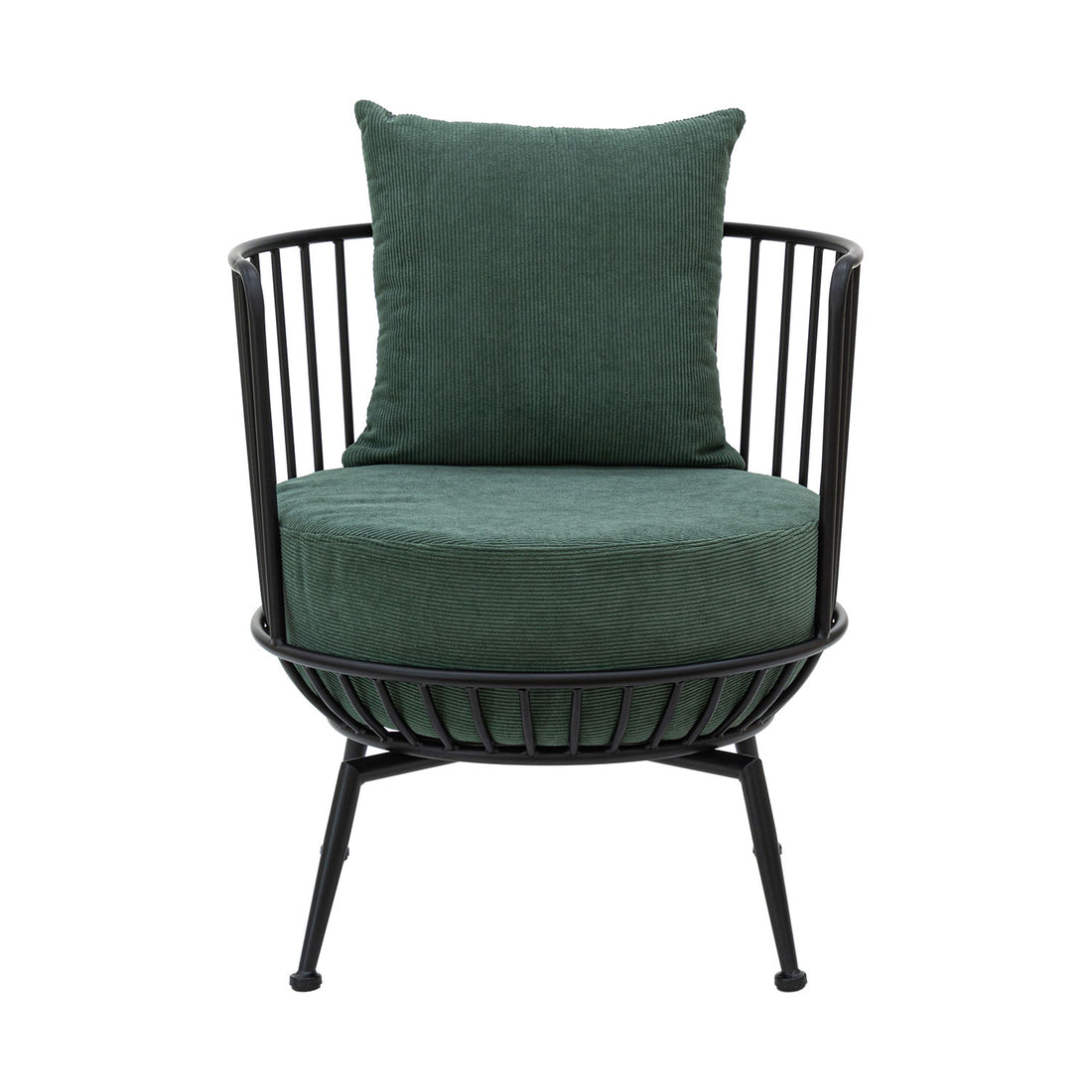 Sillón Individual Verviers Black Vista Frontal