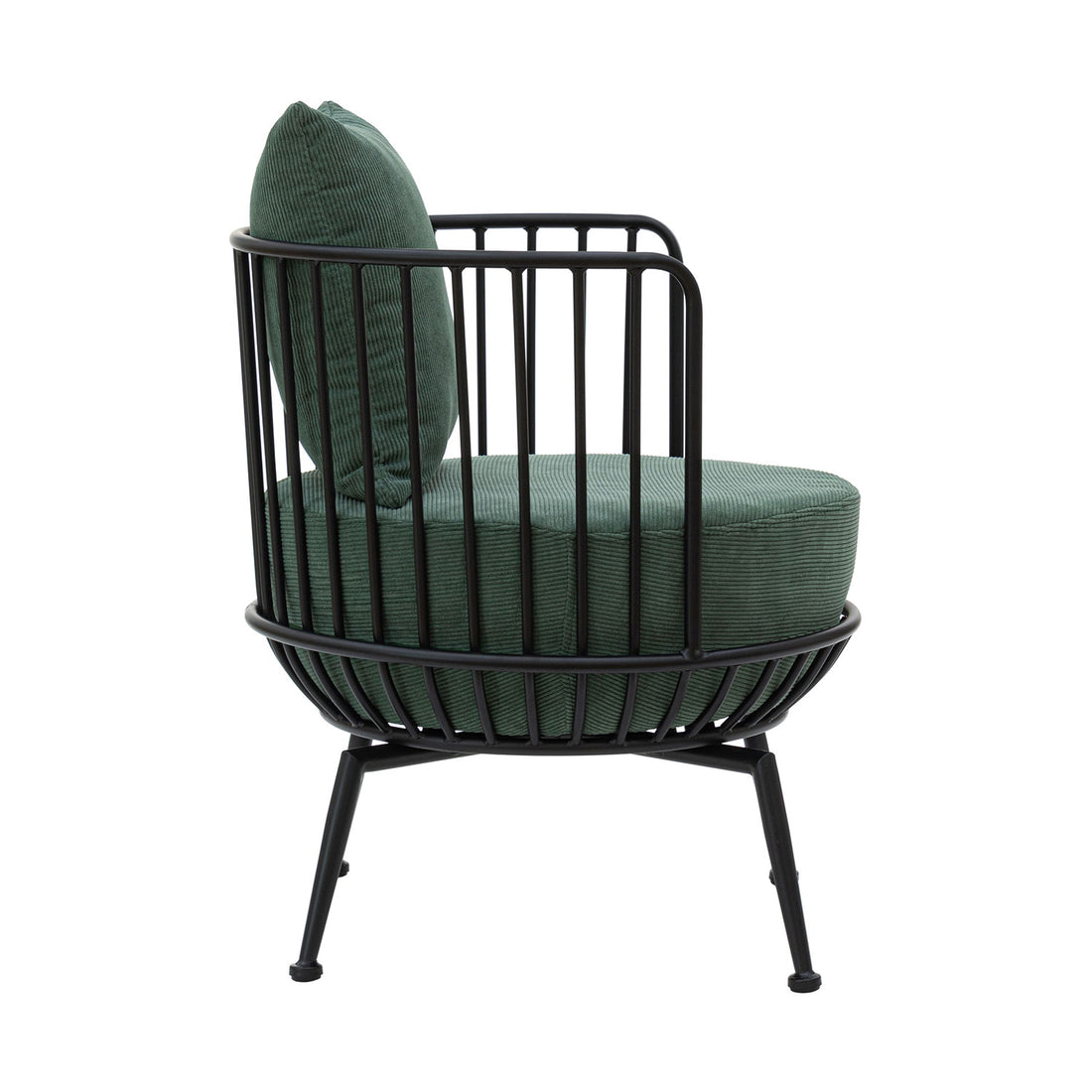 Sillón Individual Verviers Black Vista Lateral