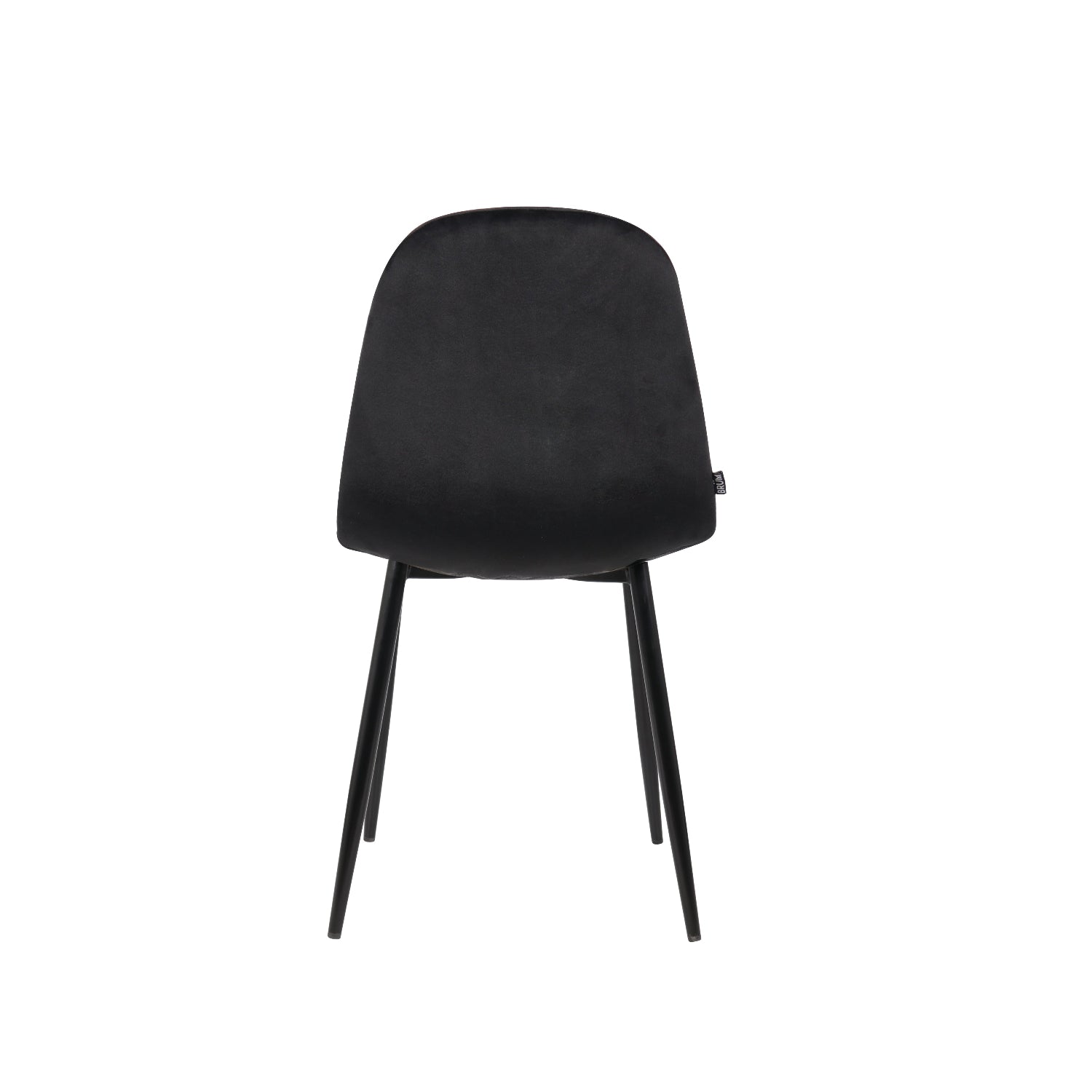 Silla Venecia Velvet Negra Vista Trasera