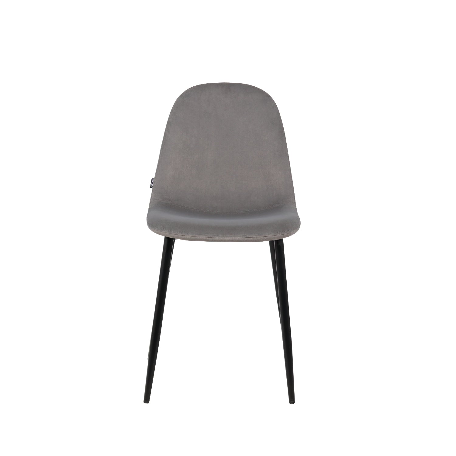 Silla Venecia Velvet Gris Vista Frontal