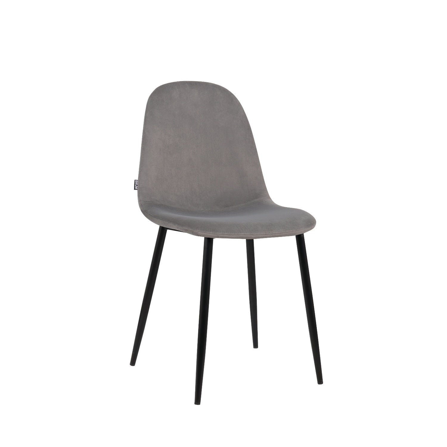 Silla Venecia Velvet Gris Vista en Perspectiva