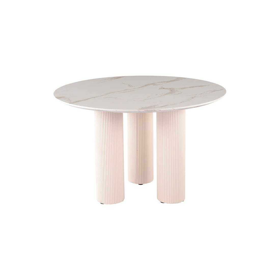 Mesa de Comedor Kos Blanca Vista en Perspectiva