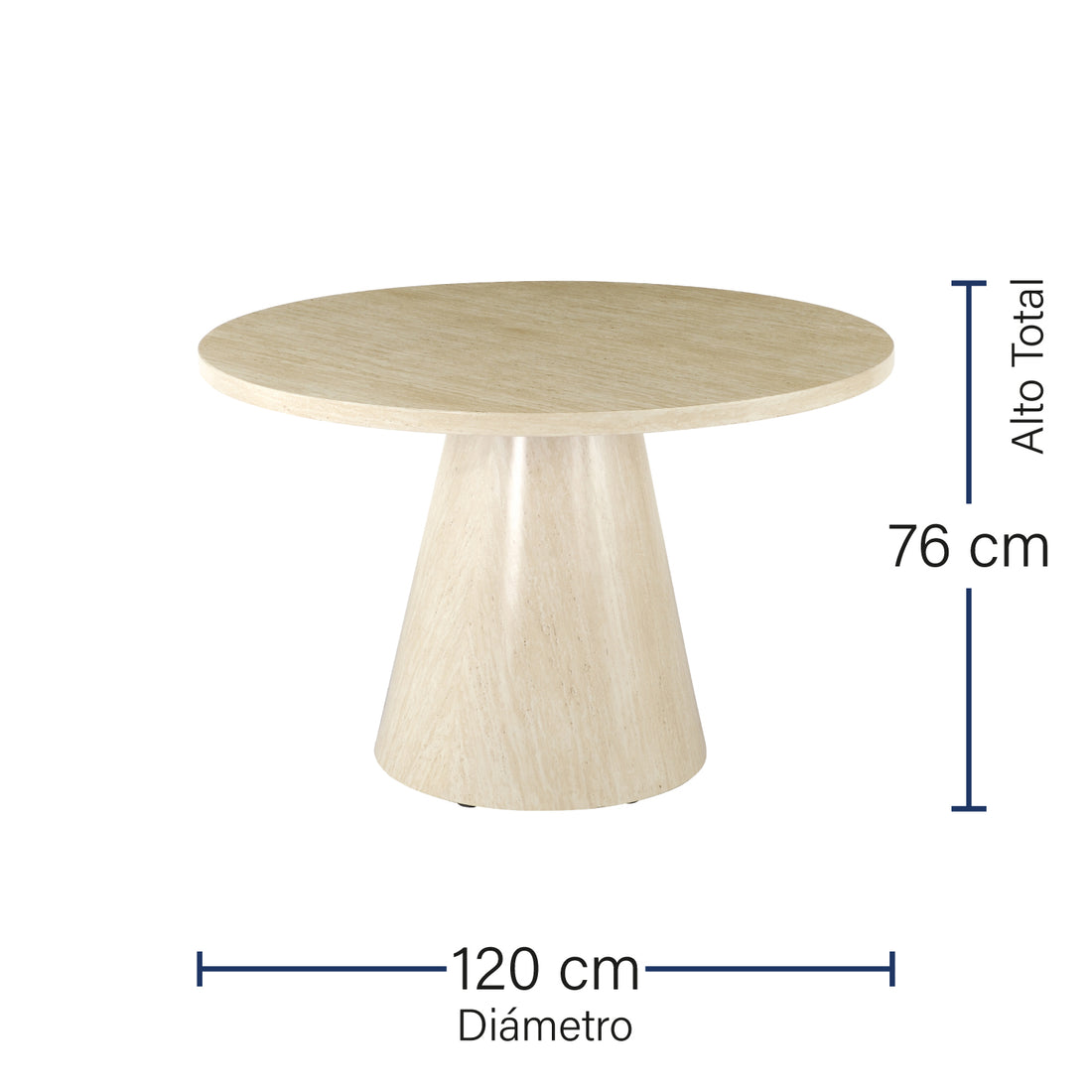 Mesa de Comedor Lagos Nogal 120cm Vista de producto 4