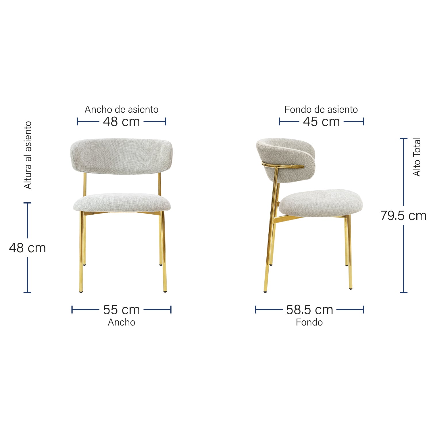Silla Luxor Gris