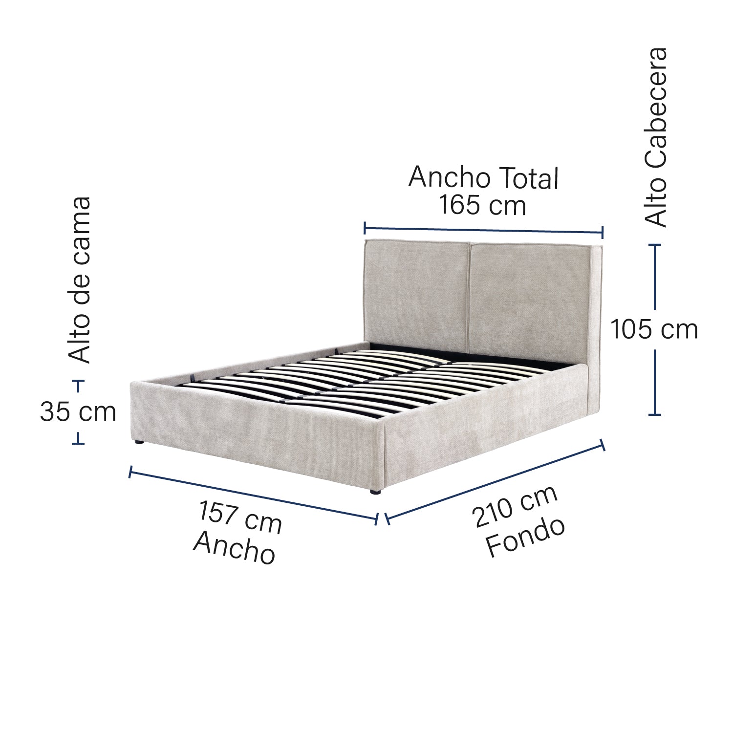 Cama Madrid Queen Size