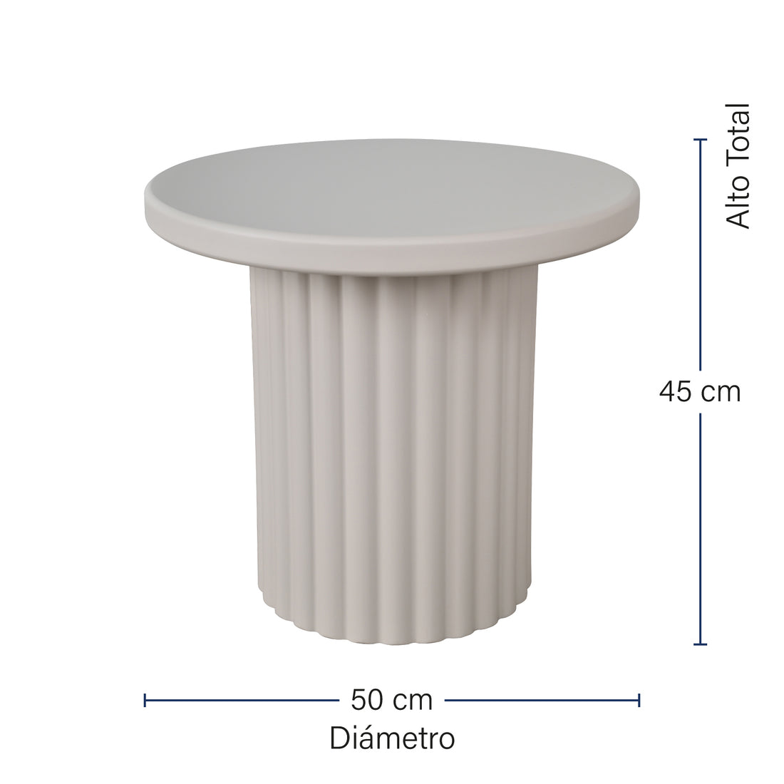 Mesa de centro Buenos Aires Crema Medidas
