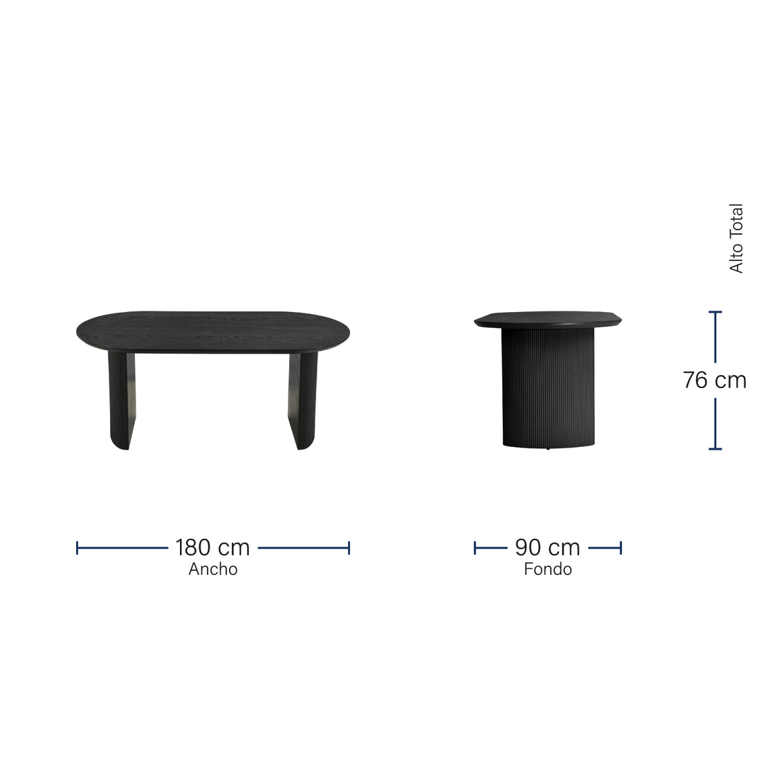 Mesa de Comedor Chipre N 180cm Medidas