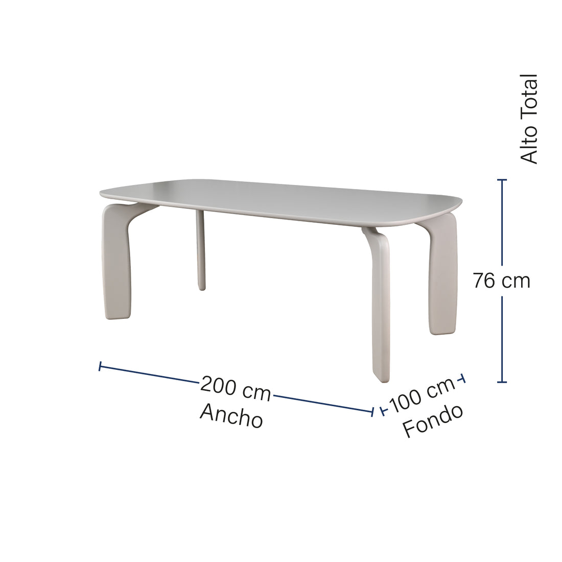 Mesa de Comedor Río Medidas