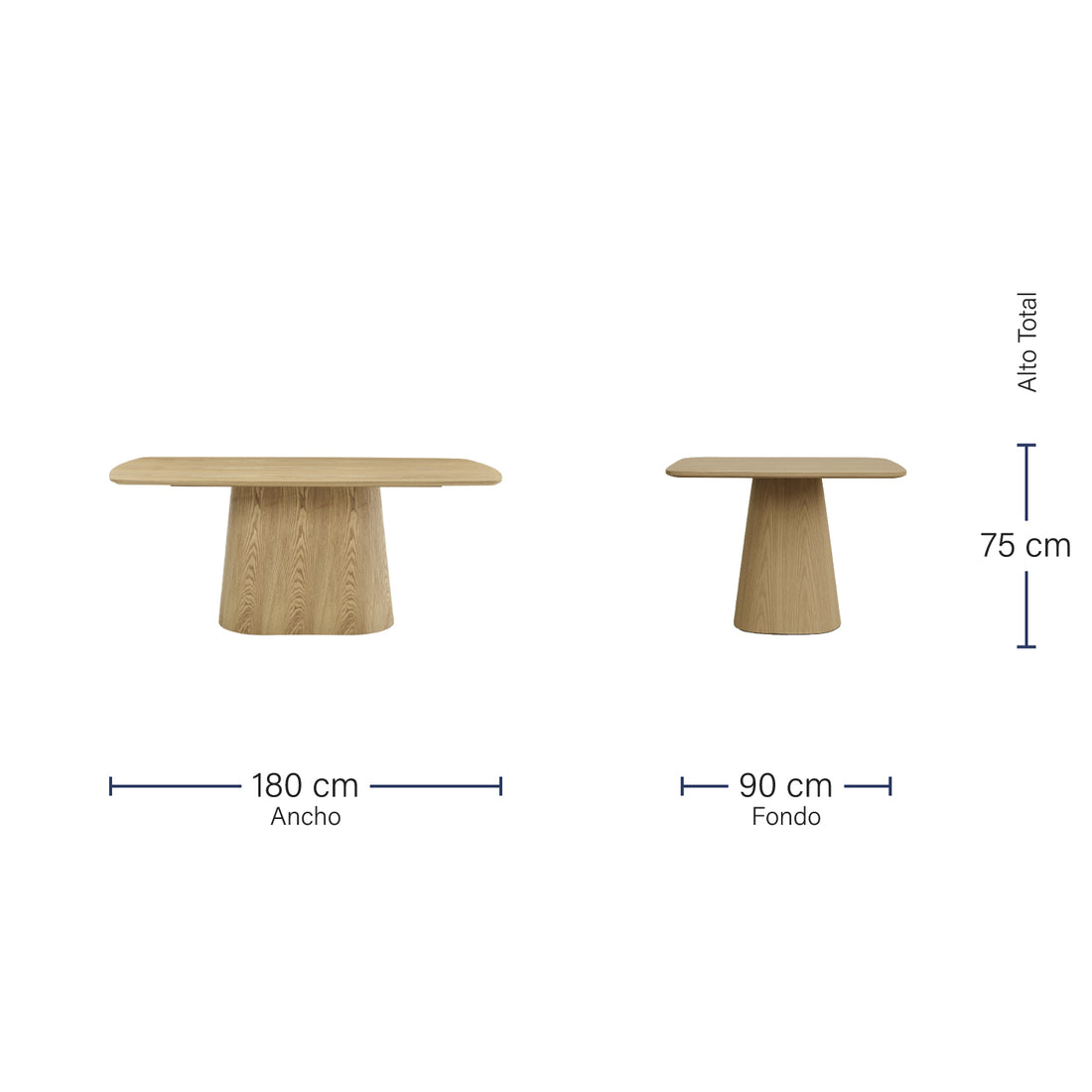 Mesa de Comedor Palermo Medidas