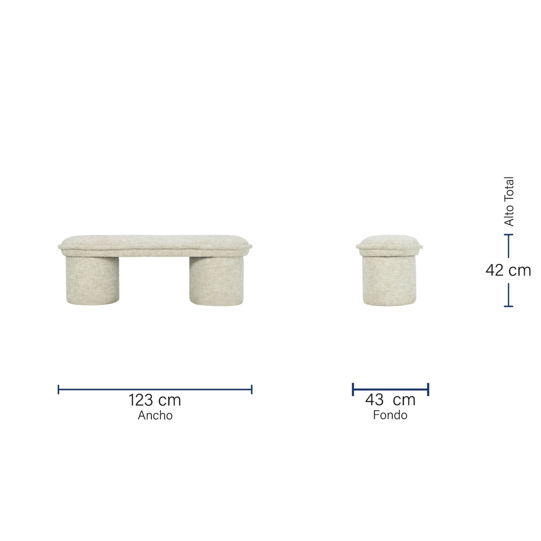 Banca Bremen Beige Medidas