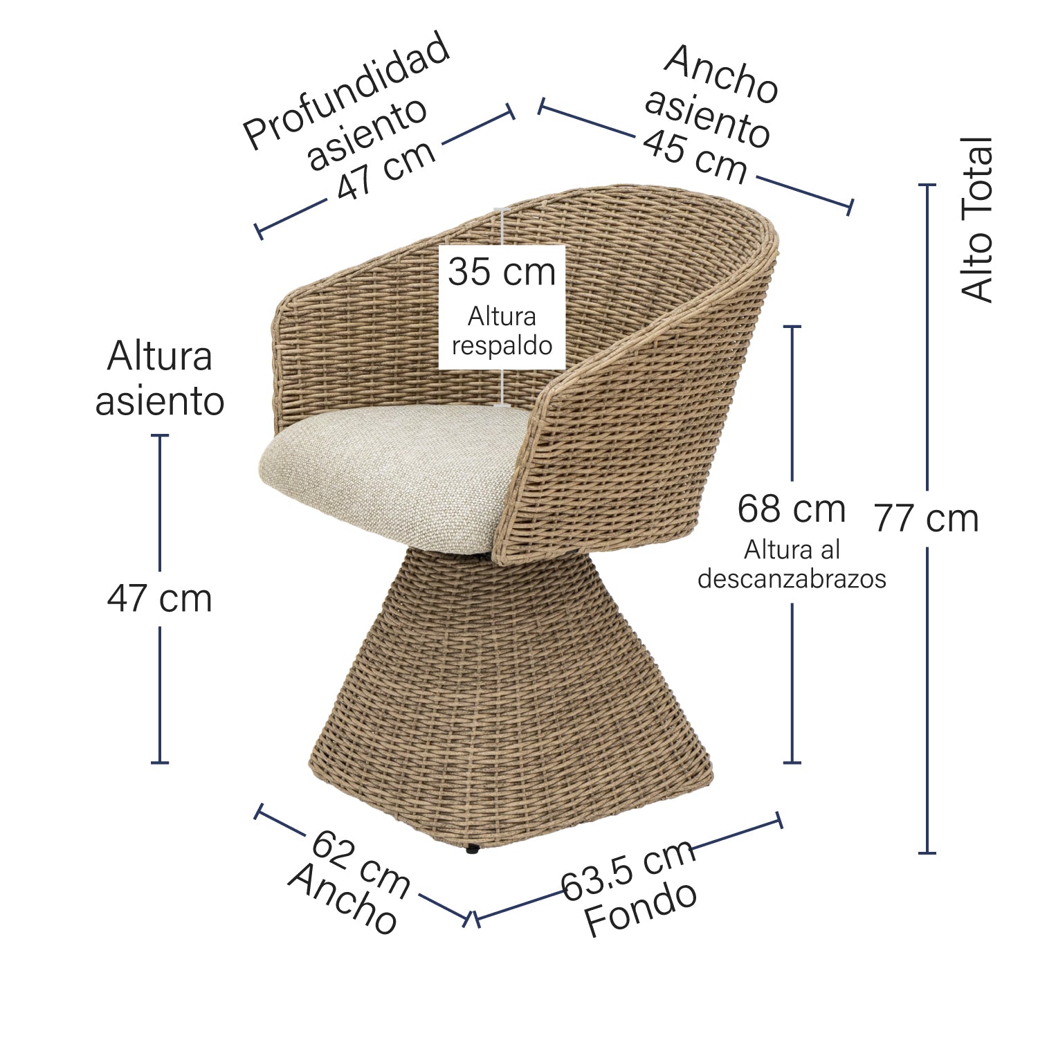 Silla de exterior Corfú