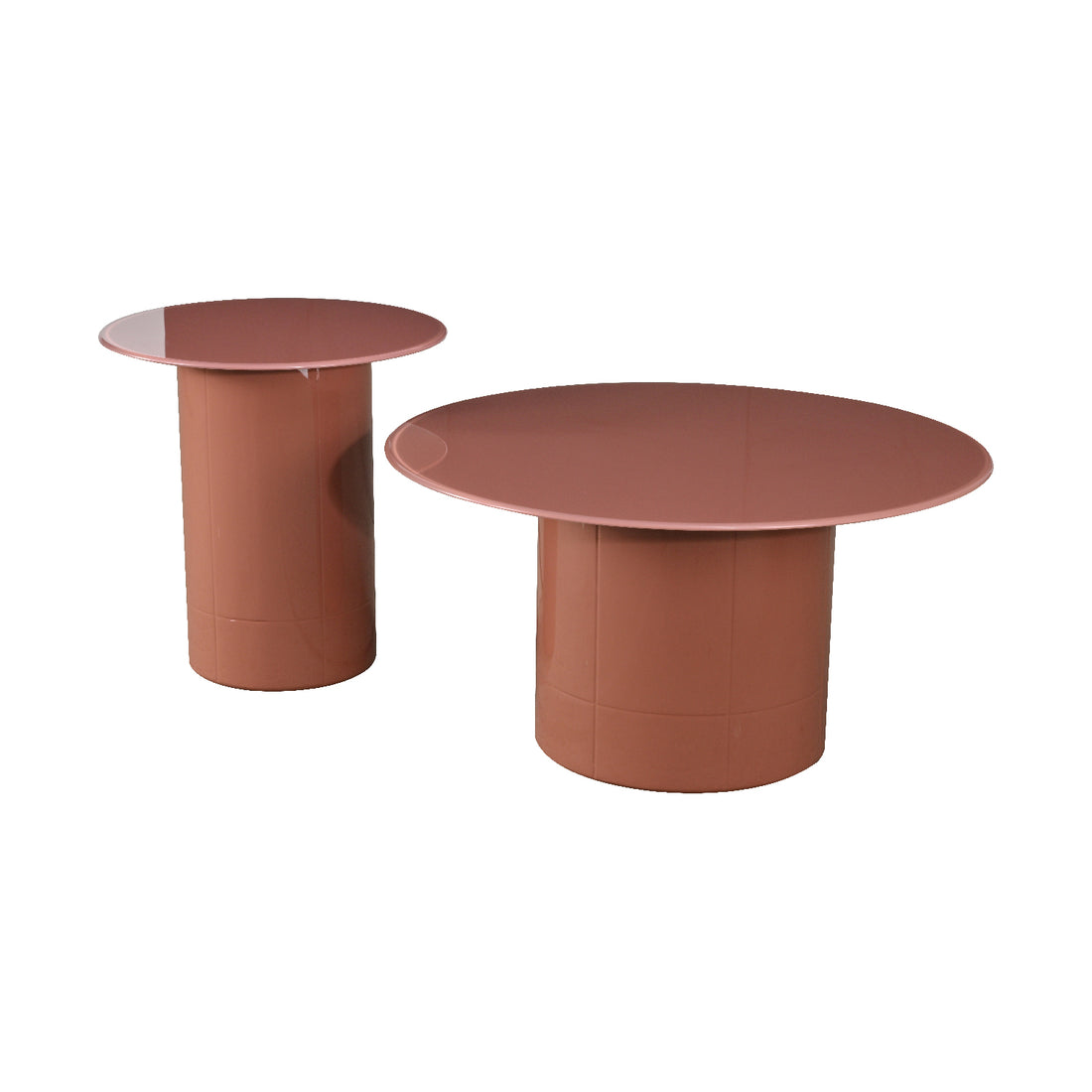 Mesa de Centro Medellín Rosa Vista con mesa lateral en fondo blanco 