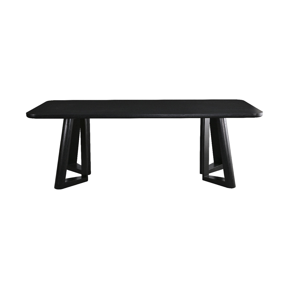 Mesa de comedor Jaipur Negra fondo blanco vista frontal