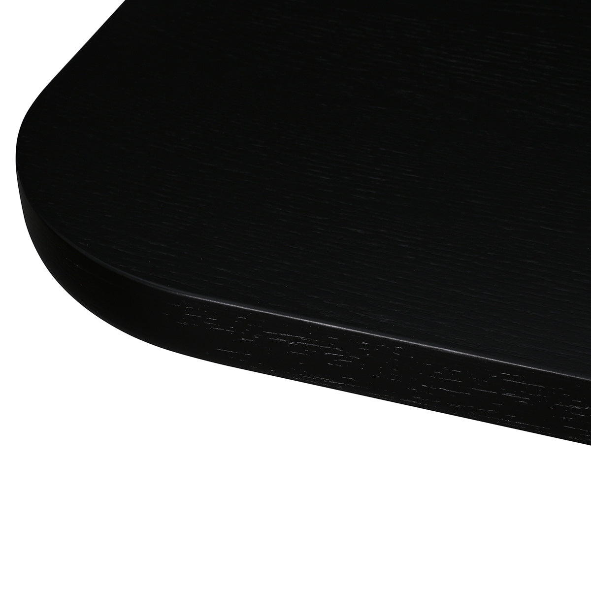 Mesa de comedor Jaipur Negra detalle de textura fondo blanco